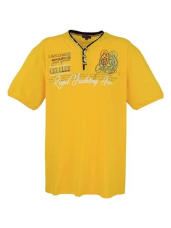 Lavecchia Herren T-Shirt LV-608 V-Ausschnitt Gelb