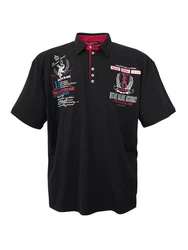 Lavecchia Poloshirt Herren Polo Shirt LV-2038 Rot/Dunkelrot/Schwarz/Dunkelblau