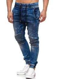 Straight-Jeans 16505 Sweat Hose im Biker-Look & Jogger-Stil
