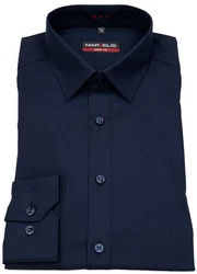 MARVELIS Businesshemd Body Fit Dunkelblau/Blau