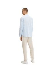 TOM TAILOR Langarmhemd Hemd Hellblau/Blau