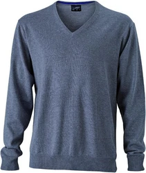 James & Nicholson Strickpullover JN 659 Herren V-Neck Pullover 