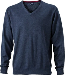 James & Nicholson Strickpullover JN 659 Herren V-Neck Pullover 
