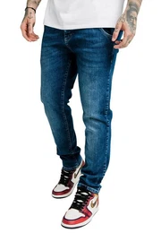 Skinny-fit-Jeans Jeans Herren RECYCLED DENIMS SS-18039 Midstone