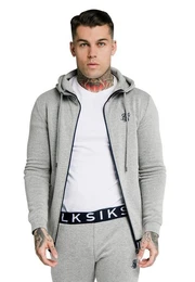 Sweater Zipper Herren ELASTIC JACQUARD ZIP HOODIE SS-17554 Grey