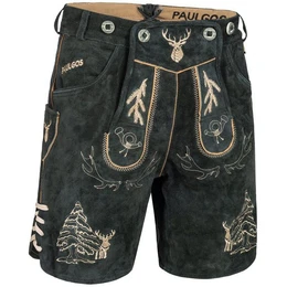 Trachtenhose Herren Lederhose Kurz mit Trgern 100% Echtleder - HK5