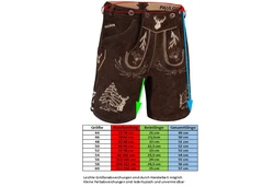 PAULGOS Trachtenhose Herren Lederhose Kurz mit Trägern (HK5) HK5