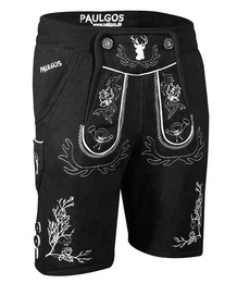 Trachtenhose Herren Jogginghose Design Lederhose Kurz Sweathose Bermuda Shorts JOK3