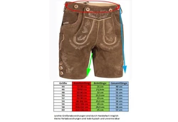 PAULGOS Trachtenhose Herren Lederhose Kurz mit Trägern (HK1) HK1