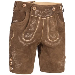 Trachtenhose Herren Lederhose Kurz mit Trgern 100% Echtleder - HK1