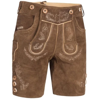 PAULGOS Trachtenhose Herren Lederhose Kurz mit Trägern (HK1) HK1