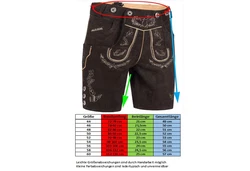 PAULGOS Trachtenhose Herren Lederhose Kurz mit Trägern (HK1) HK1