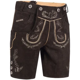 Trachtenhose Herren Lederhose Kurz mit Trgern 100% Echtleder - HK1