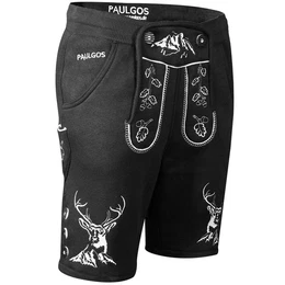 Trachtenhose Herren Jogginghose Design Lederhose Kurz Sweathose Bermuda Shorts JOK4
