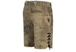 PAULGOS Trachtenhose Lederhose Kurz mit Trägern (HK3) HK3 ANTIK