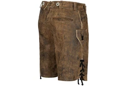 PAULGOS Trachtenhose Lederhose Kurz mit Trägern (HK3) HK3 ANTIK