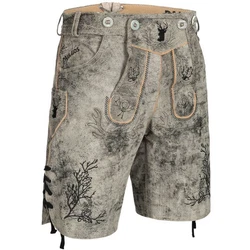 PAULGOS Trachtenhose Lederhose Kurz mit Trägern (HK3) HK3