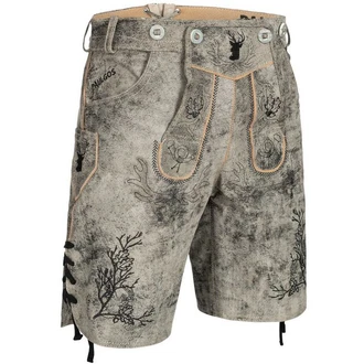 PAULGOS Trachtenhose Lederhose Kurz mit Trägern (HK3)