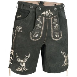 PAULGOS Trachtenhose Herren Lederhose Kurz mit Trägern (HK4) HK4
