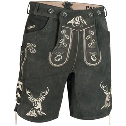 Trachtenhose Herren Lederhose Kurz mit Trgern 100% Echtleder - HK4