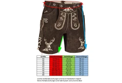 PAULGOS Trachtenhose Herren Lederhose Kurz mit Trägern (HK4) HK4