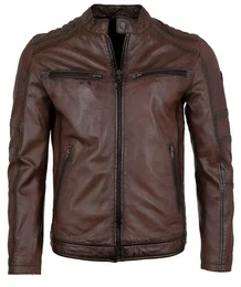 Lederjacke - Herren Lederjacke Lammnappa braun