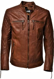 Lederjacke Alex weiches gewaschenes Leder, Grn