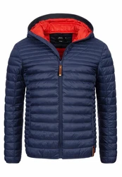 Indicode Herren Bowers Steppjacke Winterjacke Übergangsjacke Dunkelblau/Hellblau