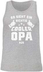 Shirtracer Tanktop So sieht ein richtig cooler Opa aus Grau/Braun/Silber