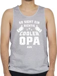 Shirtracer Tanktop So sieht ein richtig cooler Opa aus Grau/Braun/Silber