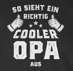 Shirtracer Tanktop So sieht ein richtig cooler Opa aus Schwarz/Braun/Grau