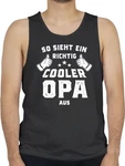 Shirtracer Tanktop So sieht ein richtig cooler Opa aus Schwarz/Braun/Grau