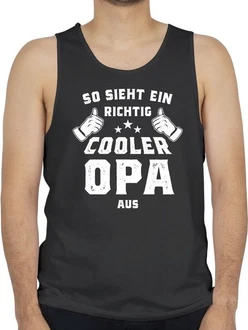Shirtracer Tanktop So sieht ein richtig cooler Opa aus Schwarz/Braun/Grau Shirtracer Tanktop So sieht ein richtig cooler Opa aus Schwarz/Braun/Grau