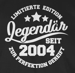 Shirtracer T-Shirt Legendr seit 2004 Schwarz/Rot/Silber/Mintgrün/Grün