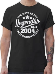 Shirtracer T-Shirt Legendr seit 2004 Schwarz/Rot/Silber/Mintgrün/Grün