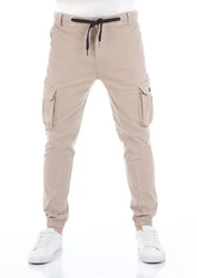 riverso Cargohose RIVHanno Slim Fit Herren Hose Khaki/Beige