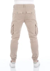 riverso Cargohose RIVHanno Slim Fit Herren Hose Khaki/Beige
