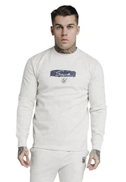 Sweater Herren Pullover TAPE CREW SWEAT SS-17207 Light Grey Beige Grau