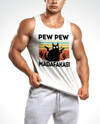 MoonWorks Tanktop Herren Pew Pew Madafakas!  schwarz