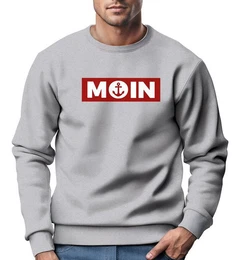 Sweatshirt Sweatshirt Herren Moin norddeutsch Morgen Anker Rundhals-Pullover
