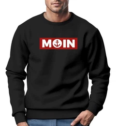 Sweatshirt Sweatshirt Herren Moin norddeutsch Morgen Anker Rundhals-Pullover