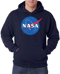 Youth Designz Kapuzenpullover NASA Logo Herren Hoodie Dunkelgrau/Dunkelblau/Blau