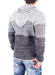 Reslad Strickpullover Herren Hoodie RS-310 Rot/Grau/Orange/Dunkelgrau/Dunkelblau