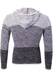 Reslad Strickpullover Herren Hoodie RS-310 Rot/Grau/Orange/Dunkelgrau/Dunkelblau