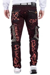 Cipo & Baxx 5-Pocket Jeans Hose BA-CD693 Bordeaux