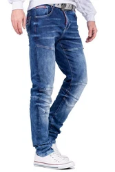 Cipo & Baxx Slim-fit Jeans Denim Hose BA-CD698 rot