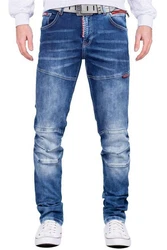 Cipo & Baxx Slim-fit Jeans Denim Hose BA-CD698 rot