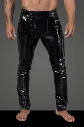 Lederimitathose Herren-Hose in schwarz - M