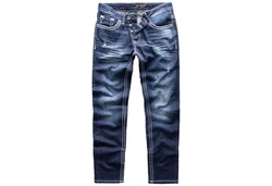 Amaci&Sons Stretch-Jeans Columbus Herren Regular Slim Denim Hose Dunkelblau/Blau