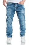Amaci&Sons Stretch-Jeans Columbus Herren Regular Slim Denim Hose Hellblau/Blau